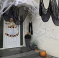 Miniatyrbillede 5 af 11: Hängande Spindelnät Dekoration - Halloween