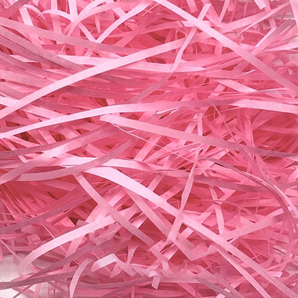 INF Rosa strimlat papper - 200g presentförpackningsfyllning Rosa