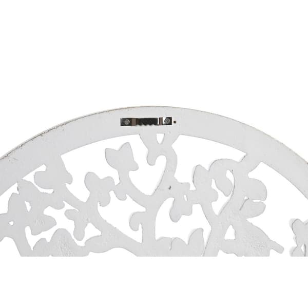 Seinäkoriste DKD Home Decor Valkoinen Kullattu Hopeinen 40 x 1,5 x 40 cm