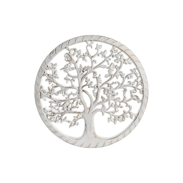 Wall Decoration DKD Home Decor White Golden Silver 40 x 1,5 x 40 cm