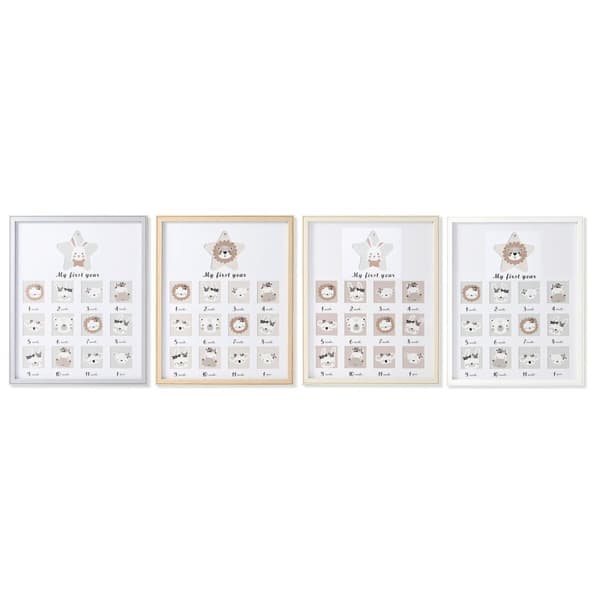 Fotoramme Home ESPRIT Krystal Træ MDF 40,5 x 2 x 49,5 cm (4 enheder)