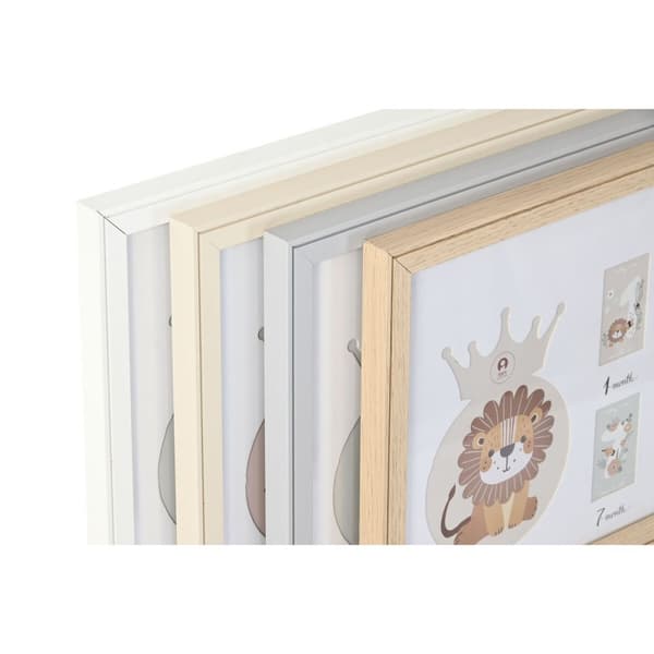 Fotoram Home ESPRIT Glas Trä MDF 56,5 x 2 x 27,5 cm (4 antal)