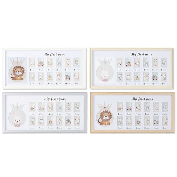 Fotoram Home ESPRIT Glas Trä MDF 56,5 x 2 x 27,5 cm (4 antal)