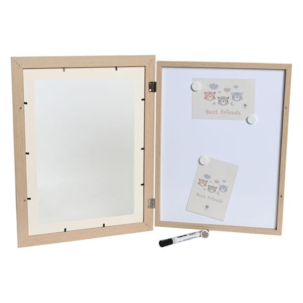 Tavla Home ESPRIT Vit Naturell 34 x 3 x 44 cm