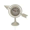 Pikkukuva 1 / 2: Table clock Versa White Complete arrow Metal (23 x 16 x 8 cm)