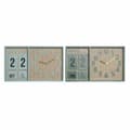 Miniatyrbillede 1 af 2: Wall Clock DKD Home Decor Green Wood polypropylene Plastic MDF Wood Tropical 40 x 5 x 24 cm (2 Units)