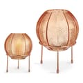 Miniatyrbillede 2 af 2: Vase Amber Ball Metal Glass (14,5 x 19,5 x 14,5 cm)