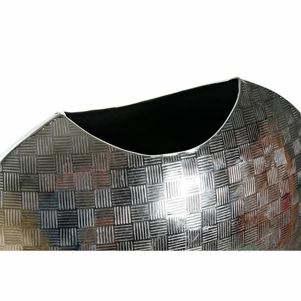 Vase DKD Home Decor 37 x 14 x 33 cm Silver Golden Aluminium Modern (2 Units)