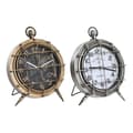 Pikkukuva 1 / 3: Table clock DKD Home Decor World Map 22 x 17 x 29 cm Crystal Silver Black Golden White Iron (2 Units)