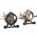 Pikkukuva 2 / 3: Table clock DKD Home Decor 23 x 16 x 13 cm Aeroplane Black Golden Iron Vintage (2 Units)