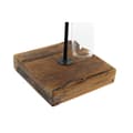 Miniatyrbillede 4 af 4: Candleholder DKD Home Decor Crystal Black Metal Wood Brown 20 x 20 x 36 cm