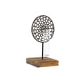 Miniatyrbillede 1 af 4: Candleholder DKD Home Decor Crystal Black Metal Wood Brown 20 x 20 x 36 cm