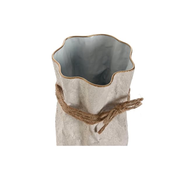 Set of 3 Vases Home ESPRIT Beige Metal Rope 17 x 17 x 54 cm (3 Pieces)