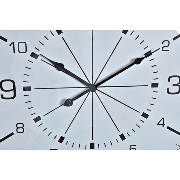 Wall Clock DKD Home Decor Crystal Golden Metal White Compass (60 x 3 x 60 cm)