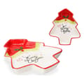 Pikkukuva 1 / 2: Centerpiece Christmas Tree Father Christmas 19,6 x 3 x 23 cm Ceramic Red White