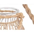 Pikkukuva 3 / 3: Candleholder Tin Transparent Natural Glass Rope 17 x 25 cm (4 Units)