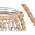 Pikkukuva 3 / 3: Candleholder Tin Transparent Natural Glass Rope 14 x 21 cm (6 Units)