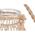 Miniatyrbillede 3 af 3: Candleholder Tin Transparent Natural Glass Rope 20 x 30 cm (4 Units)