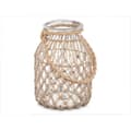Miniatyrbillede 2 af 3: Candleholder Tin Transparent Natural Glass Rope 20 x 30 cm (4 Units)