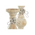 Pikkukuva 2 / 3: Candleholder DKD Home Decor Wood (9,5 x 9,5 x 28 cm) (2 Pieces)
