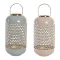 Miniatyrbillede 1 af 4: Candleholder DKD Home Decor 24 x 24 x 46 cm Blue Pink Aluminium 24 x 24 x 56 cm (2 Units)