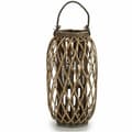 Pikkukuva 2 / 2: Candleholder Brown wicker Glass 11,5 x 12 cm