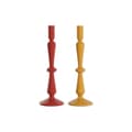 Miniatyrbillede 1 af 4: Candle Holder Home ESPRIT Mustard Terracotta Aluminium 10 x 10 x 32 cm (2 Units)