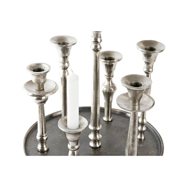 Candle Holder DKD Home Decor 29 x 29 x 30 cm Aluminium Modern (2 Units)
