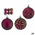 Miniatyrbillede 1 af 2: Set of Christmas balls Purple Plastic Ø 6 cm (12 Units)
