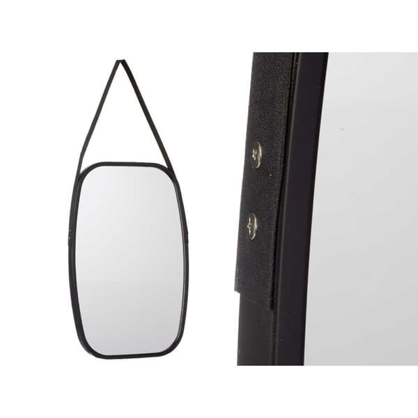 Wall mirror 1273 Black 43 x 65 x 3 cm Rectangular (4 Units)
