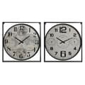 Pikkukuva 1 / 5: Wall Clock Home ESPRIT White Black Metal MDF Wood 62 x 6 x 65 cm (2 Units)
