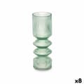 Pikkukuva 1 / 3: Vase Stripes Green Crystal 8 x 23 x 8 cm (8 Units)