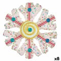 Pikkukuva 1 / 2: Christmas bauble Krist+ 64815312 White Red Snowflakes 17 x 6 x 17 cm (8 Units)