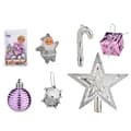Pikkukuva 2 / 2: Christmas Decorations Set Krist+ 95442 Purple Silver PVC (12 Units)