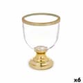 Pikkukuva 1 / 2: Candleholder Wineglass Golden Steel 17,3 x 23,5 x 17,3 cm (6 Units)