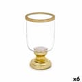Miniatyrbillede 1 af 2: Candleholder Wineglass Golden Steel 12 x 24,5 x 12 cm (6 Units)