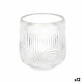 Miniatyrbild 1 av 4: Candleholder Stripes Transparent Crystal 9 x 9,5 x 9 cm (12 Units)