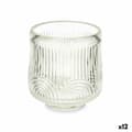Miniatyrbild 1 av 4: Candleholder Stripes Transparent Crystal 7,5 x 7,8 x 7,5 cm (12 Units)