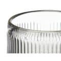 Miniatyrbillede 4 af 4: Candleholder Stripes Grey Crystal 7,5 x 7,8 x 7,5 cm (12 Units)