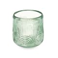 Miniatyrbillede 2 af 4: Candleholder Stripes Green Crystal 9 x 9,5 x 9 cm (12 Units)