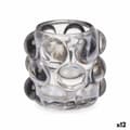 Pikkukuva 1 / 4: Candleholder Microbeads Grey Crystal 8,4 x 9 x 8,4 cm (12 Units)