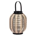 Pikkukuva 2 / 4: Candleholder Lantern With handle Beige Wood Cloth 27 x 32 x 27 cm (2 Units)