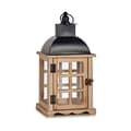 Miniatyrbild 2 av 2: Lantern Black Metal Wood Brown (14 x 40 x 20 cm) (6 Units)