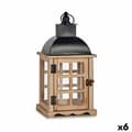 Miniatyrbild 1 av 2: Lantern Black Metal Wood Brown (14 x 40 x 20 cm) (6 Units)