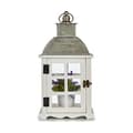 Miniatyrbild 3 av 3: Lantern Silver Metal Wood White (14 x 39,3 x 20 cm) (6 Units)