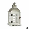 Miniatyrbild 1 av 3: Lantern Silver Metal Wood White (14 x 39,3 x 20 cm) (6 Units)
