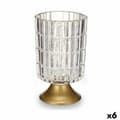 Miniatyrbild 1 av 3: LED Lantern Transparent Golden Glass 10,7 x 18 x 10,7 cm (6 Units)