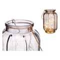 Pikkukuva 2 / 2: LED Lantern Stripes Grey Golden Glass (13,5 x 22 x 13,5 cm)