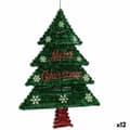 Pikkukuva 1 / 2: Christmas bauble Pendant Christmas Tree Tinsel LED Light Red Green polypropylene PET 44 x 58,8 x 7 cm (12 Units)