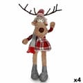 Miniatyrbillede 1 af 2: Decorative Figure Krist+ FG31-9592B White Brown Red Grey Deer 17 x 15 x 60 cm (4 Units)